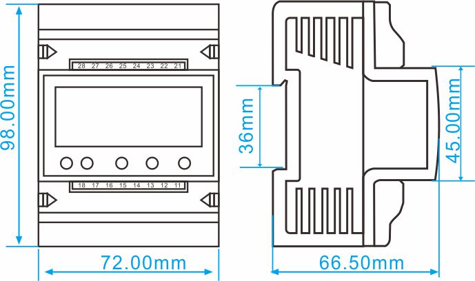 Three-phase electric energy meter with guide rail - product size .jpg